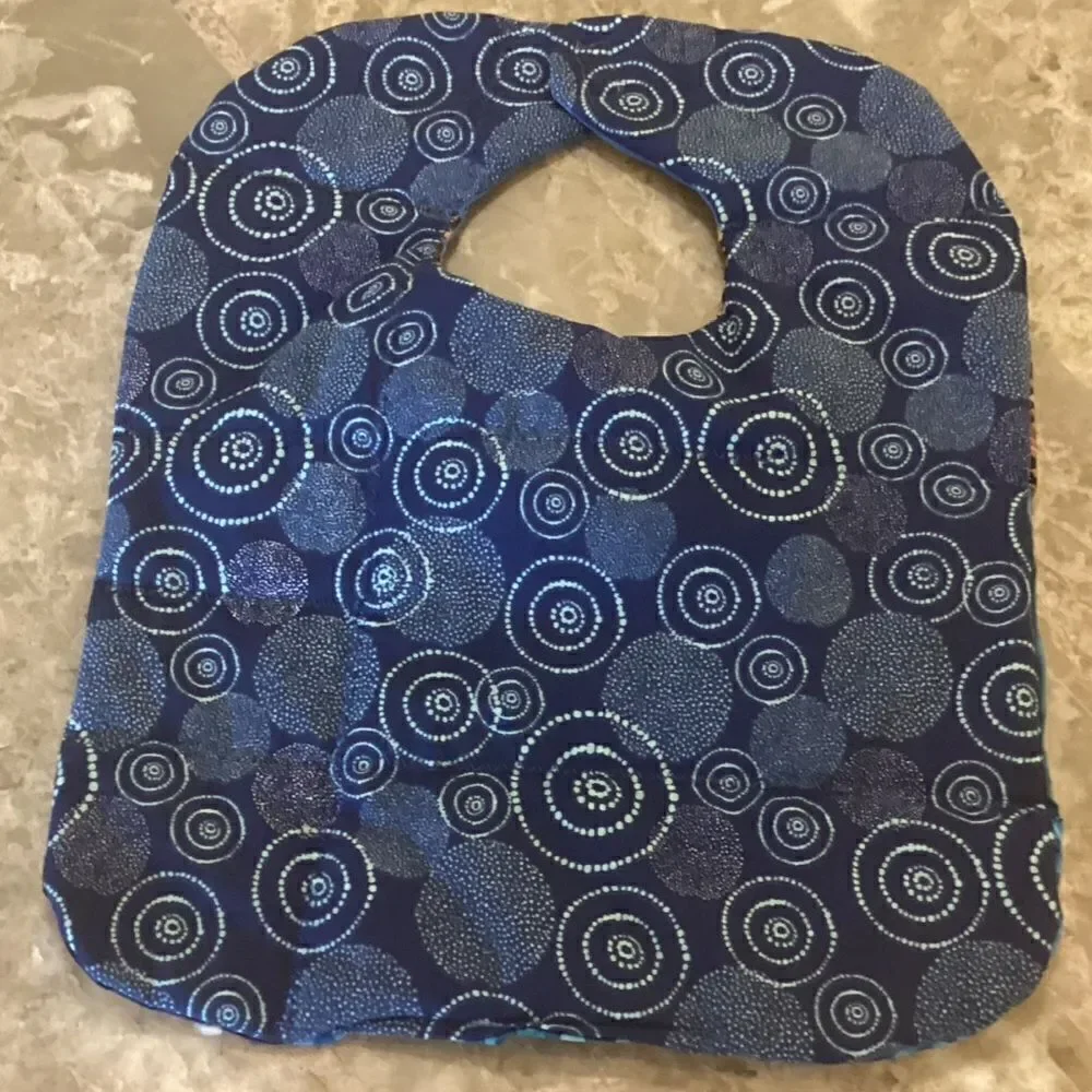NWOT. Hand Crafted Quilted Reversible Baby Bib. $12 ea. or 3/$25